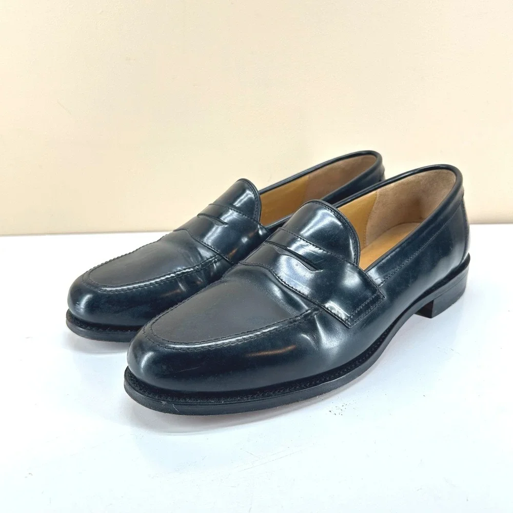 Charles Tyrwhitt Loafers: Men's 11.5 US (10.5 UK) Black Leather Shoes